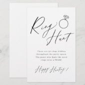 ミニマリストリング狩りブライダルシャワーゲーム (正面/裏面)