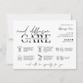 ミニマリストリードディフューザ気にー命令カード サンキューカード (正面)