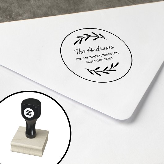 ミニマリストリーフリース ラバースタンプ