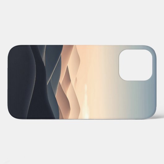 ミニマリストレイヤードヒルズフォンケース - エーテリアルデザイン Case-Mate iPhoneケース (裏面 (横))