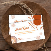 ミニマリストレインボーホオムツラッフルベビーシャワー エンクロージャーカード