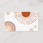 ミニマリストレインボーホオムツラッフルベビーシャワー エンクロージャーカード (裏面)