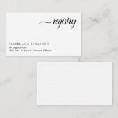 ミニマリストレジストリ挿入/招待状格納装置 エンクロージャーカード (正面/裏面)