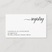 ミニマリストレジストリ挿入/招待状格納装置 エンクロージャーカード (正面)