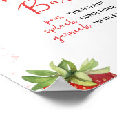 ミニマリストレッドストロベリーモマオサバー ポスター (角)