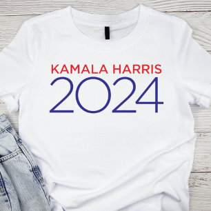 ミニマリストレッド&ブルーカマラハリス2024 Tシャツ