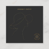 ミニマリストレディジュエリーイヤリングディスプレイ スクエア名刺 (正面)