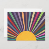 ミニマリストレトロレインボーサンレイズ ポストカード (正面/裏面)