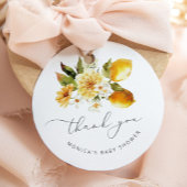 ミニマリストレモンベビーシャワー フェイバータグ