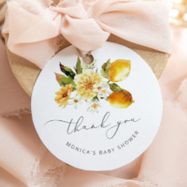 ミニマリストレモンベビーシャワー フェイバータグ