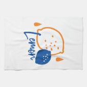 ミニマリストレモンラインアートモダン – 柑橘類フルーツ キッチンタオル (横)