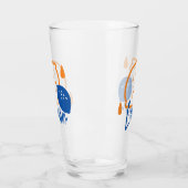 ミニマリストレモンラインアートモダン – 柑橘類フルーツ タンブラーグラス (左)