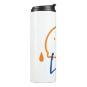 ミニマリストレモンラインアートモダン – 柑橘類フルーツ タンブラー (回転左)