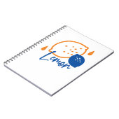 ミニマリストレモンラインアートモダン – 柑橘類フルーツ ノートブック (左側)