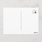 ミニマリストレモンラインアートモダン – 柑橘類フルーツ ポストカード (裏面)