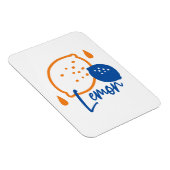 ミニマリストレモンラインアートモダン – 柑橘類フルーツ マグネット (右側)