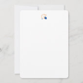 ミニマリストレモンラインアートモダン – 柑橘類フルーツ 招待状 (裏面)