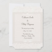 ミニマリストレース結婚式招待状 招待状 (正面)