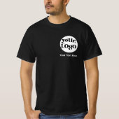 ミニマリストロゴとテキストのビジネス Tシャツ (正面)
