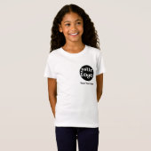 ミニマリストロゴとテキストのビジネス Tシャツ (正面フル)