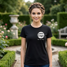ミニマリストロゴとテキストのビジネス Tシャツ