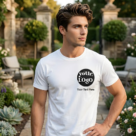 ミニマリストロゴとテキストのビジネス Tシャツ