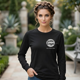 ミニマリストロゴとテキストのビジネス Tシャツ