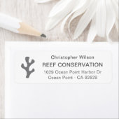 ミニマリストロゴグレイ差出人住所 ラベル (インサイチュ)