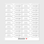 ミニマリストロゴジュウェリー価格ラベルバーベルラベル シール (シート)