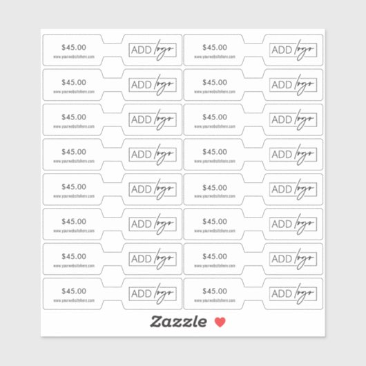 ミニマリストロゴジュウェリー価格ラベルバーベルラベル シール (シート)