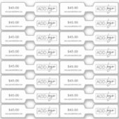 ミニマリストロゴジュウェリー価格ラベルバーベルラベル シール (正面)