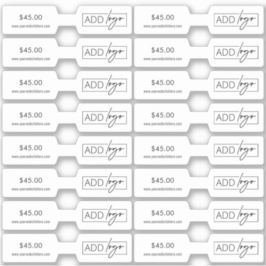 ミニマリストロゴジュウェリー価格ラベルバーベルラベル シール (正面)