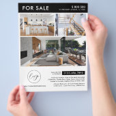 ミニマリストロゴ写真マーケティングプロパティ チラシ (手)