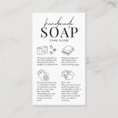 ミニマリストロゴ手作り石鹸バー気にガイド 名刺 (正面)