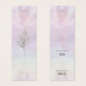 ミニマリストロゴ水の色スイング価格ラベル (正面&裏面)