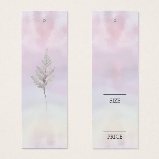 ミニマリストロゴ水の色スイング価格ラベル (正面&裏面)