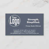 ミニマリストロゴ画像グレーホワイトパーソナルトレーナー 名刺 (正面)