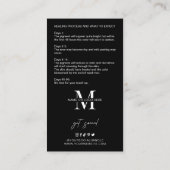 ミニマリストロゴ頬赤面アフターケアの手順 名刺 (裏面)