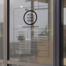 ミニマリストロゴQRコードビジネス営業時間