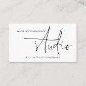 ミニマリストロゴQRコード写真スタジオ 名刺 (正面)