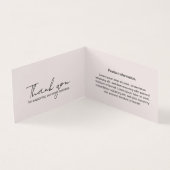 ミニマリストロゴQRコード折り畳みつるラベルカード (内部)