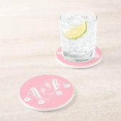 ミニマリストローラースカーツローラースケートで滑るピンク コースター (側面)