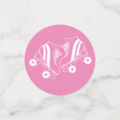 ミニマリストローラースケートスケートで滑るピンク コンフェッティ (スモール正面)