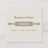 ミニマリストローラーベーカリーニュートラル スクエア名刺 (正面)