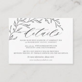 ミニマリストローレルライン結婚ブランチの詳細 エンクロージャーカード (正面)