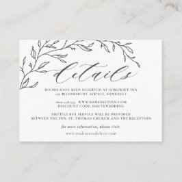 ミニマリストローレルライン結婚ブランチの詳細 エンクロージャーカード