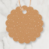 ミニマリストワイルドフラワーオレンジ色の赤ちゃんシャワー フェイバータグ (裏面)