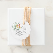 ミニマリストワイルドフラワーグリーン赤ちゃんシャワー フェイバータグ (インサイチュ)