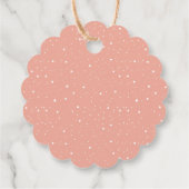 ミニマリストワイルドフラワーピーチ赤ちゃんシャワー フェイバータグ (裏面)