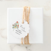 ミニマリストワイルドフラワーピーチ赤ちゃんシャワー フェイバータグ (インサイチュ)